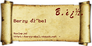 Berzy Ábel névjegykártya