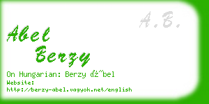 abel berzy business card